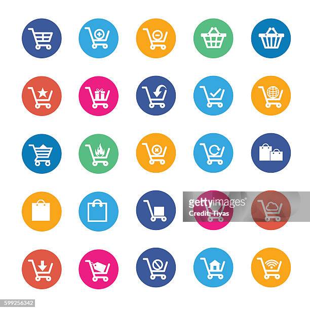 vector shopping icon - horse and cart deliver stock illustrations