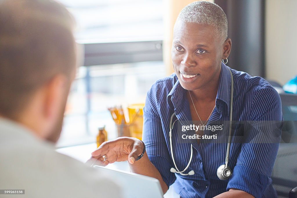 Doctor and patient chat