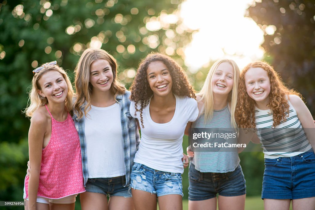 Friends Hanging Out at the Park