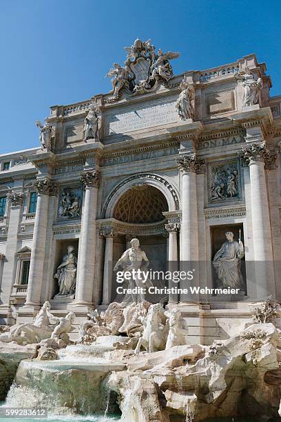 trevi fountain, fontana di trevi, rome, italy - christine wehrmeier stock pictures, royalty-free photos & images