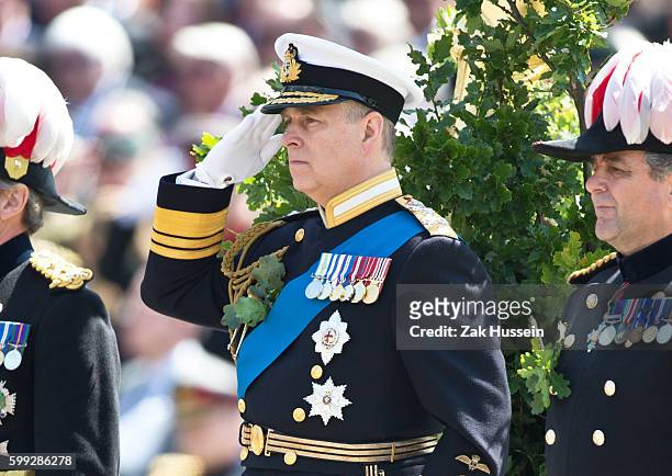 Prince Andrew, Duke of York attending the Founder's Day Parade at the Royal Hospital Chelsea in London.