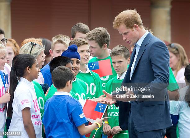 Prince Harry attending the launch of the Rugby World Cup Trophy Tour, 100 Days Before the Rugby World Cup 2015 at Twickenham Stadium in London.