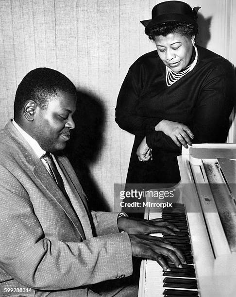 Ella Fitzgerald and Oscar Peterson, Jazz singer and piano specialists arrive in England for tour. They are to appear at the Albert Hall. As soon as...