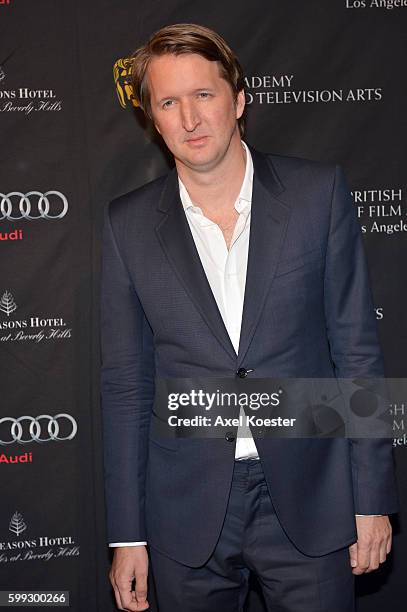 Tom Hooper arrives at the British Academy of Film and Television Arts Los Angeles Annual Awards Season Tea Party held at The Four Seasons Hotel in...