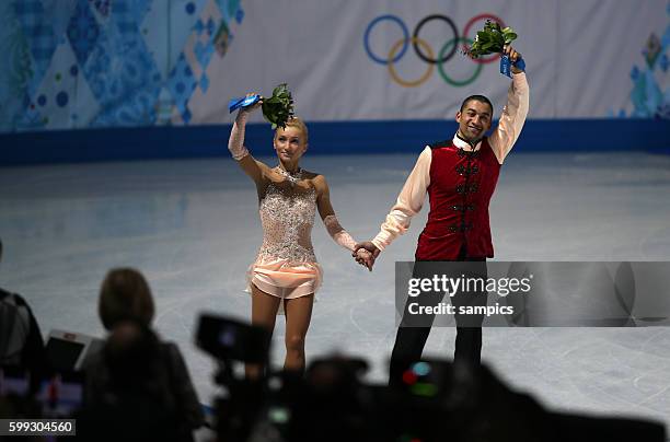 Enttäuschung bei Aliona Savchenko und Robin Szolkowy über Platz 3 Figure Skating Pairs Free Skating Iceberg Skating Palace Olympic Games Day 5 XXII...