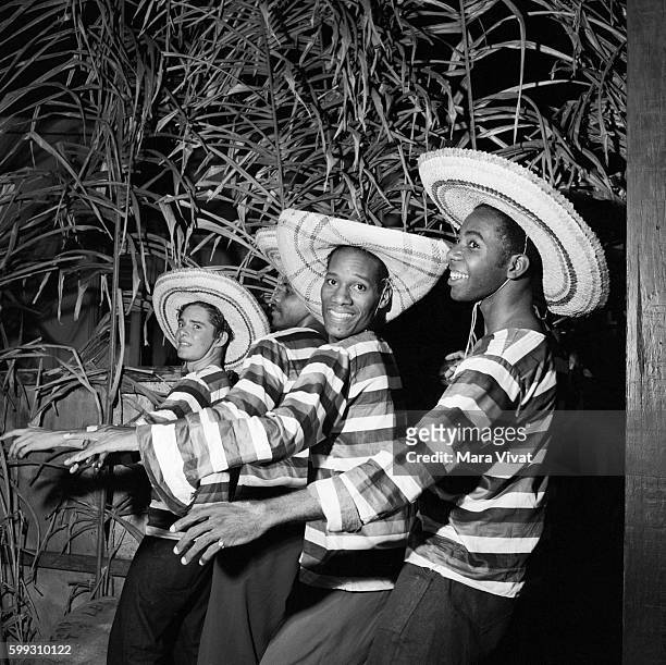 Dancing in Striped Shirts and Straw Hats