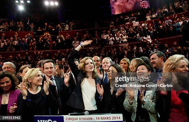 Nathalie Kosciusko-Morizet , conservative UMP political party candidate for the mayoral election in Paris, attends a campaign rally at the Cirque...