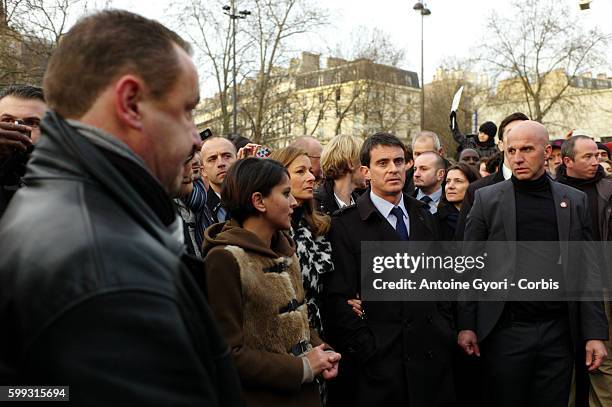 Unity rally "Marche Republicaine" on January 11, 2015 in Paris in tribute to the 17 victims of the three-day killing spree. The killings began on...