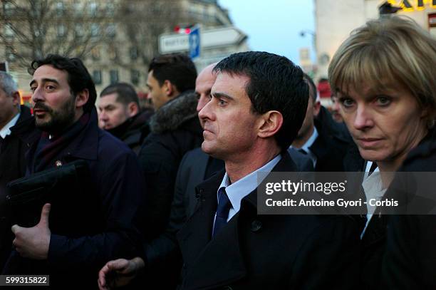 Unity rally "Marche Republicaine" on January 11, 2015 in Paris in tribute to the 17 victims of the three-day killing spree. The killings began on...