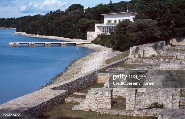 tito's villa on brioni island - brijuni tito stock pictures, royalty-free photos & images
