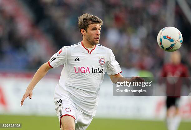 Thomas Müller Mueller FC Bayern München 1 Bundesliga Fussball Hannover 96 - FC Bayern München Saison 2011 / 2012