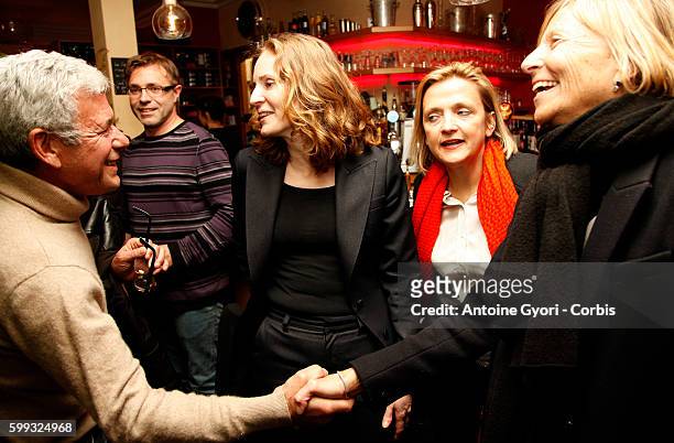 Campaign Municipal Paris V, the UMP candidate Florence Berthout opens campaign office of the 5th district with the support of NKM Nathalie...