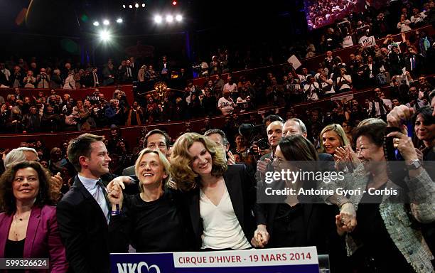 Nathalie Kosciusko-Morizet , conservative UMP political party candidate for the mayoral election in Paris, attends a campaign rally at the Cirque...