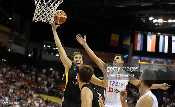 Dirk Nowitzki , Zoran Erceg Euro Basket 2015 : Serbia - Germany