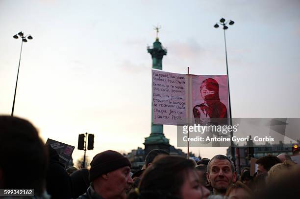Unity rally "Marche Republicaine" on January 11, 2015 in Paris in tribute to the 17 victims of the three-day killing spree. The killings began on...