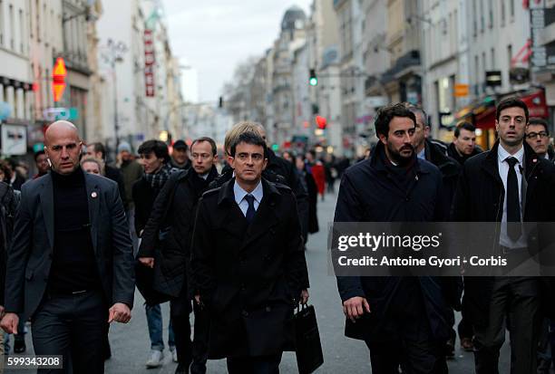 Unity rally "Marche Republicaine" on January 11, 2015 in Paris in tribute to the 17 victims of the three-day killing spree. The killings began on...