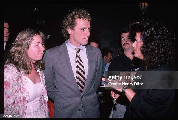 Congressman Joe Kennedy and his sister Courtney speak with Grace Slick at the UNICEF Hungerthon Concert. Joe Kennedy is a representative from...