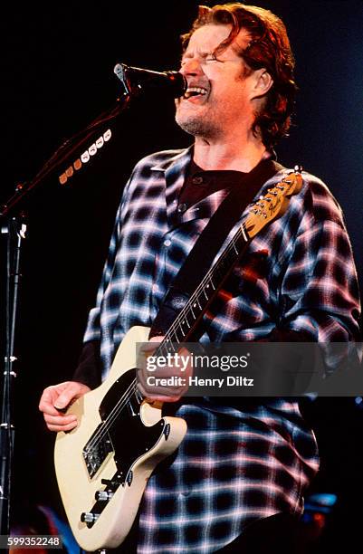 Guitarist, singer Don Henley plays and sings with The Eagles on their "Hell Freezes Over" tour of 1995. The Eagles were the most popular band of the...