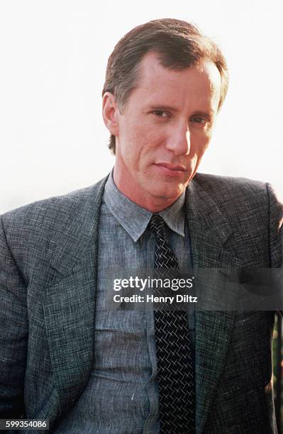 Actor James Woods attends the filming of a Bob Seger music video at the Bel Age Hotel in Los Angeles.