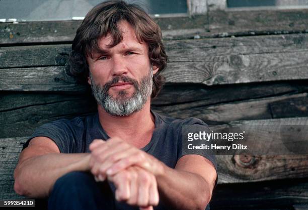Singer and songwriter Kris Kristofferson takes a break while recording an album at Caribou Ranch, a recording studio in the mountains near Boulder,...