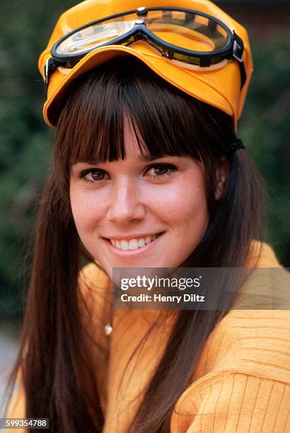 Barbara Hershey Wearing Hat and Goggles