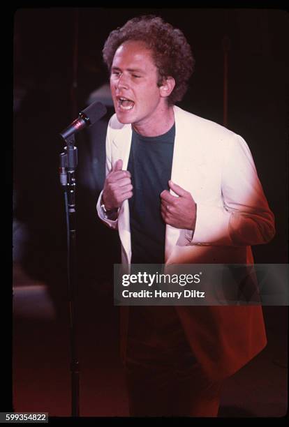 Art Garfunkel performs at a Columbia Records convention at the Fairmont Hotel in San Francisco, California.