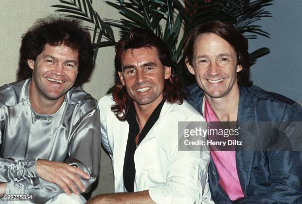 The Monkees' Micky Dolenz, Davy Jones, and Peter Tork at their reunion concert in Philadelphia.