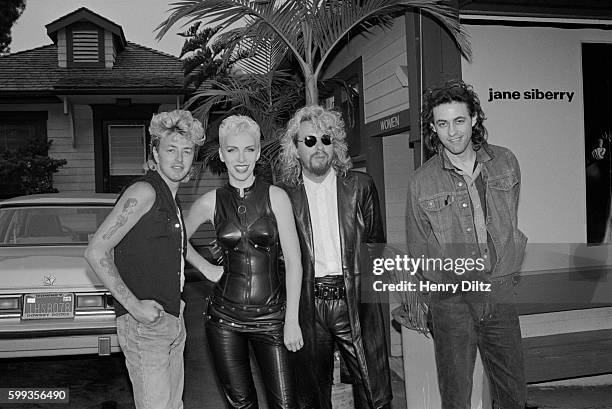 Musicians on Set of Eurythmics Video