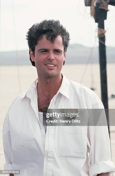 Donny Osmond films a music video for Capitol Records in the Mojave Desert.