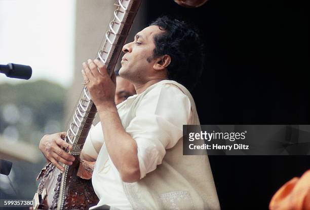 Ravi Shankar Playing Sitar at Monterey Pop Festival