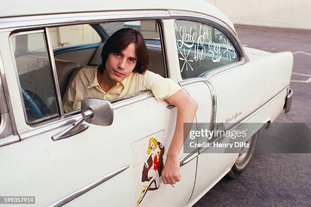 Jackson Browne Sitting in Vintage Bel Air