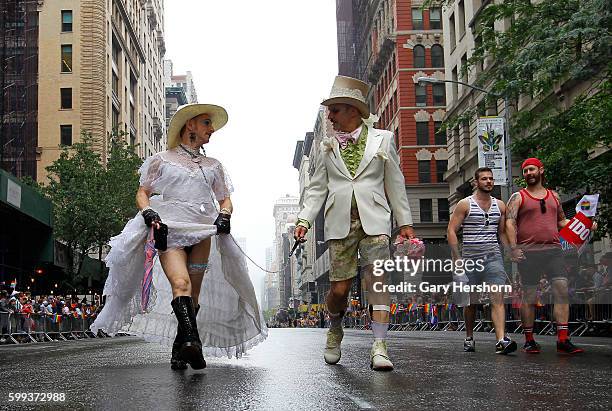 Participants march in the annual Gay Pride Parade in New York, June 28, 2015.