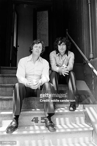 English writers Dick Clement and Ian La Frenais in Hollywood, photographed around some of the famous streets in the backlot of 20th Century Fox. ....