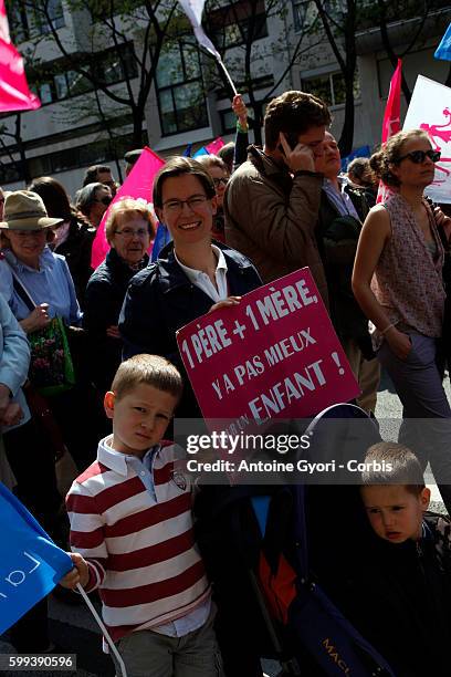 Thousands of people took to the streets of Paris on Sunday in a final effort to stop France from approving a controversial bill legalising same-sex...