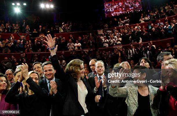 Nathalie Kosciusko-Morizet , conservative UMP political party candidate for the mayoral election in Paris, attends a campaign rally at the Cirque...