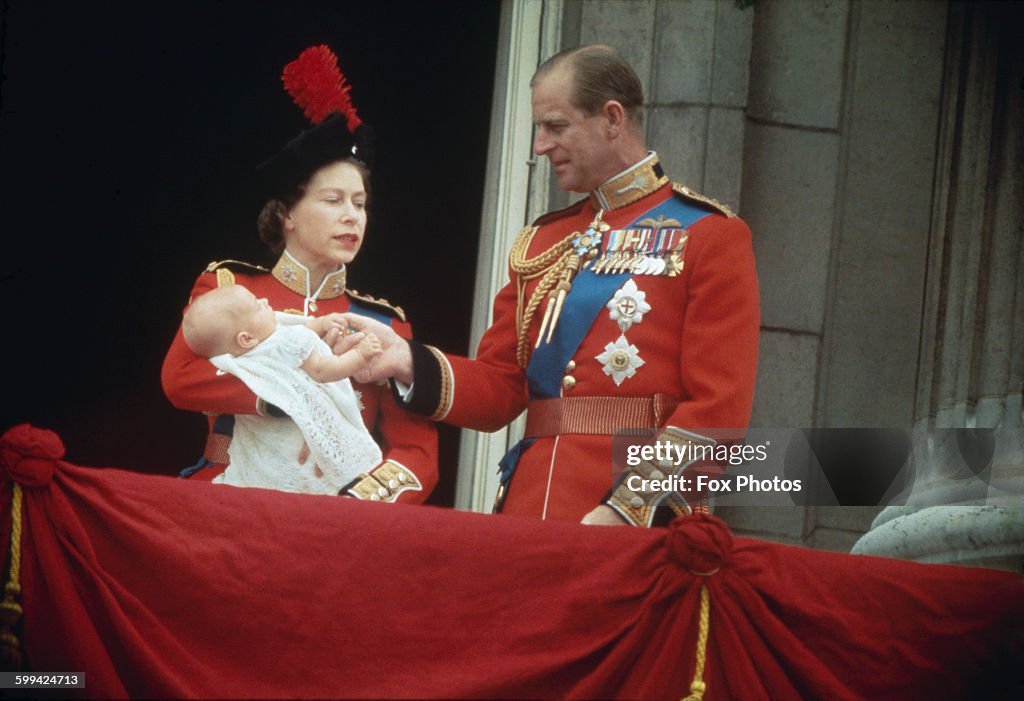 Queen, Prince Philip And Baby Edward