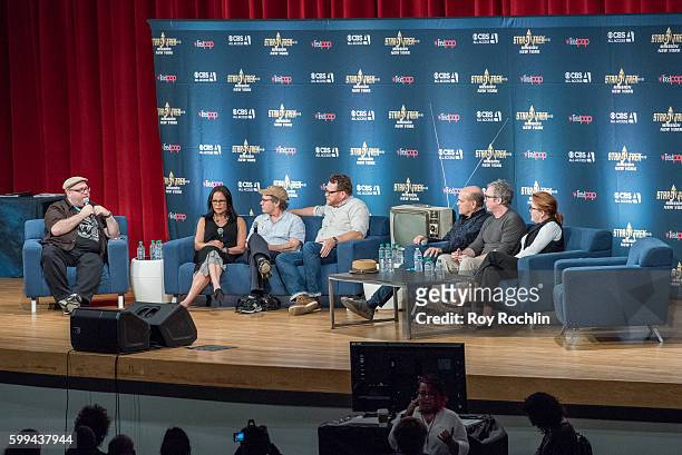 Panel members on the main during Star Trek: Mission New York day 3 at Javits Center on September 4, 2016 in New York City.