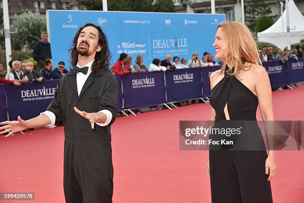 Director Jason Lew and producer Director Laura Rister from 'The Free World' attend "Where To Invade Next" during the 42nd Deauville American Film...