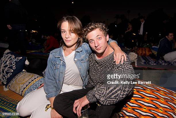 Addison Timlin and Jeremy Allen White attend Cinespia's screening of "True Romance" held at Hollywood Forever on September 4, 2016 in Hollywood,...
