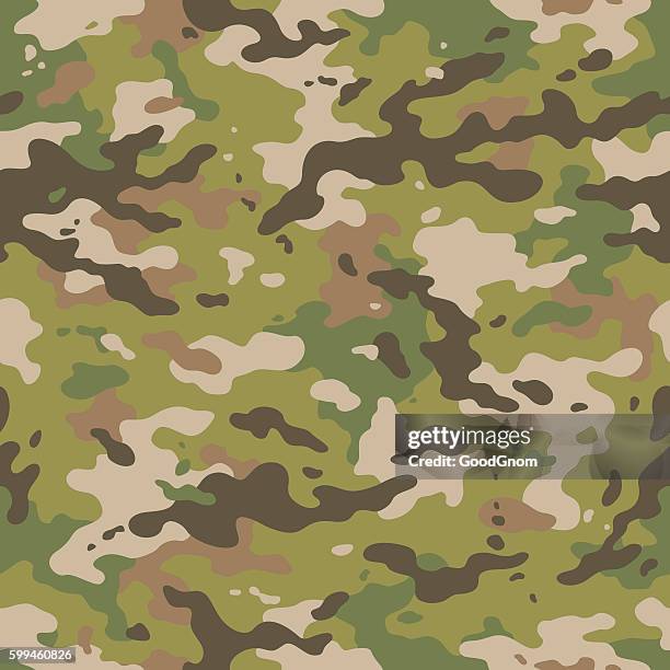 illustrazioni stock, clip art, cartoni animati e icone di tendenza di motivo mimetico senza soluzione di continuità - camouflage