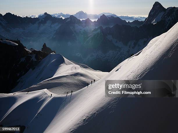 aiguille du midi - valle blanche 個照片及圖片檔