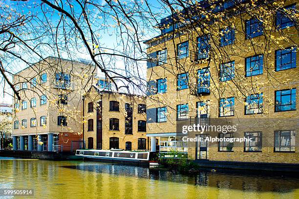 narrowboating kings cross. - gate locks for wood fences stock pictures, royalty-free photos & images