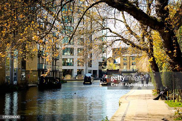 narrowboating kings cross. - gate locks for wood fences stock pictures, royalty-free photos & images