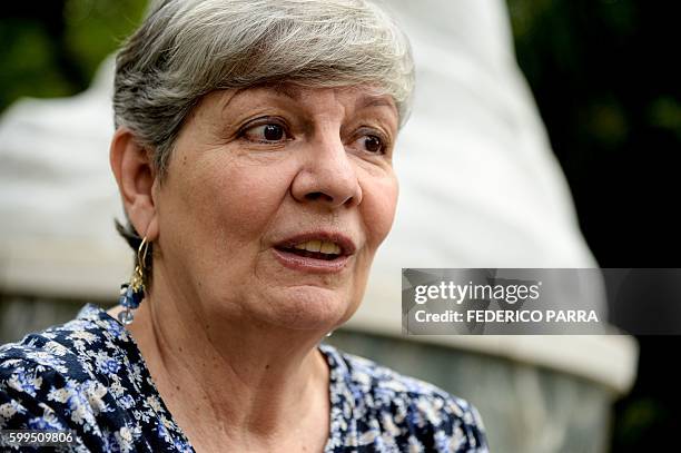 Venezuelan former environment minister Ana Elisa Osorio, gives an interview to AFP in Caracas on August 29, 2016. Osorio, who campaigned for...