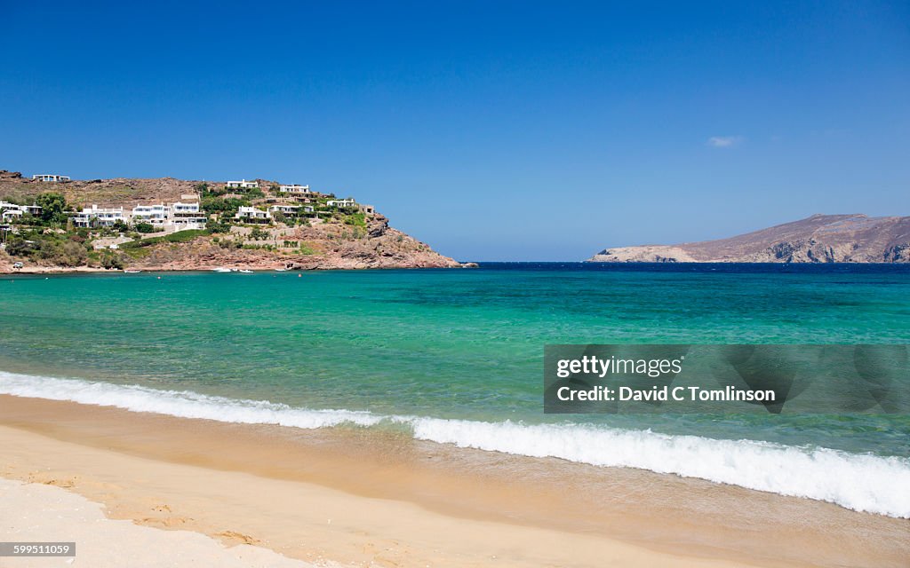 View across Panormos Bay, Panormos, Mykonos