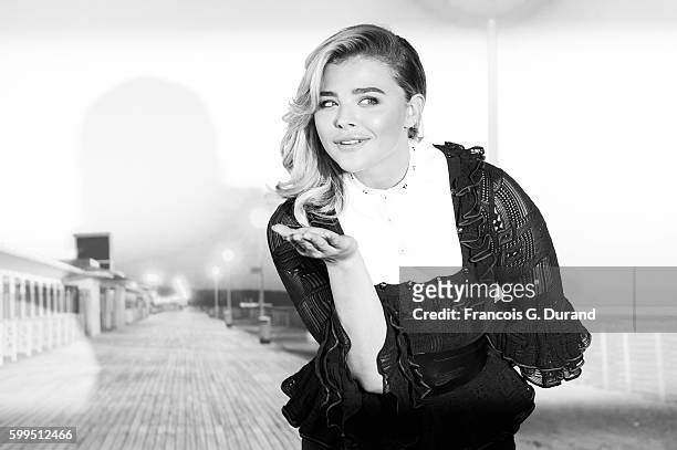 Chloe Grace Moretz poses at a photocall during the 42nd Deauville American Film Festival on September 3, 2016 in Deauville, France.