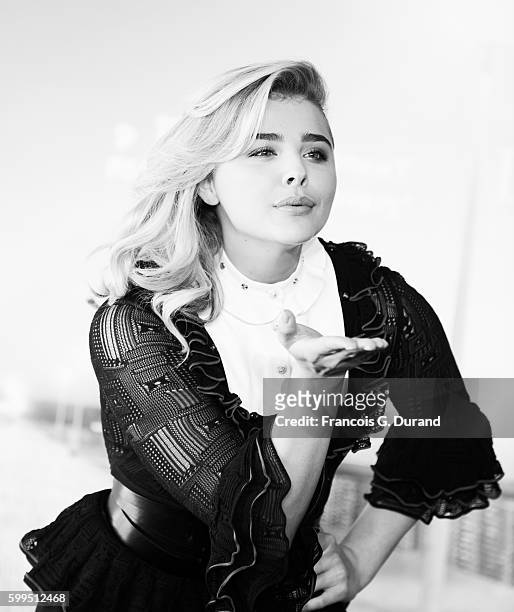 Chloe Grace Moretz poses at a photocall during the 42nd Deauville American Film Festival on September 3, 2016 in Deauville, France.