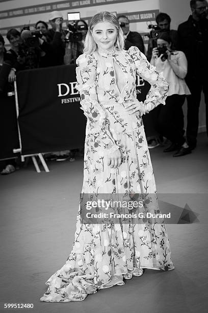 Chloe Grace Moretz arrives at the opening ceremony of the 42nd Deauville American Film Festival on September 2, 2016 in Deauville, France.