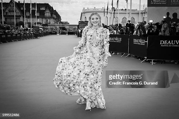 Chloe Grace Moretz arrives at the opening ceremony of the 42nd Deauville American Film Festival on September 2, 2016 in Deauville, France.