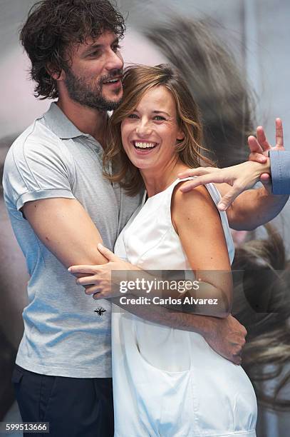 Spanish actor Daniel Grao and Spanish actress Marta Etura attend "La Sonata del Silencio" photocall during FesTVal 2016 - Day 1 Televison Festival on...